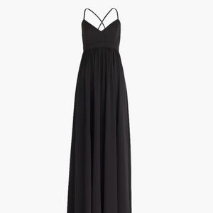 J. Crew long black strappy gown